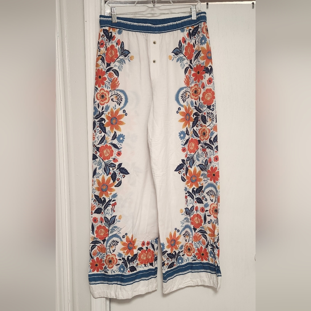 Anthropologie Floral Pants Sz M